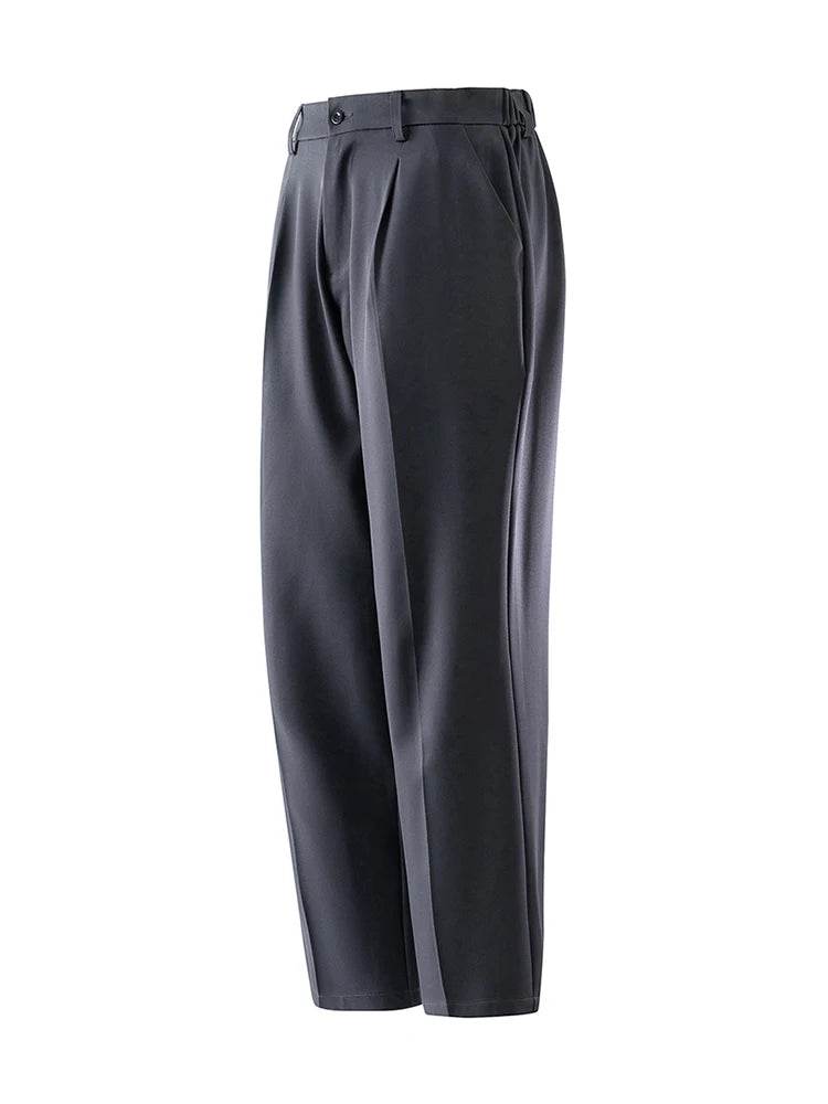 Lightweight Korean Men's Loose Slacks - Elastic Waist for Comfort - Buy Center US