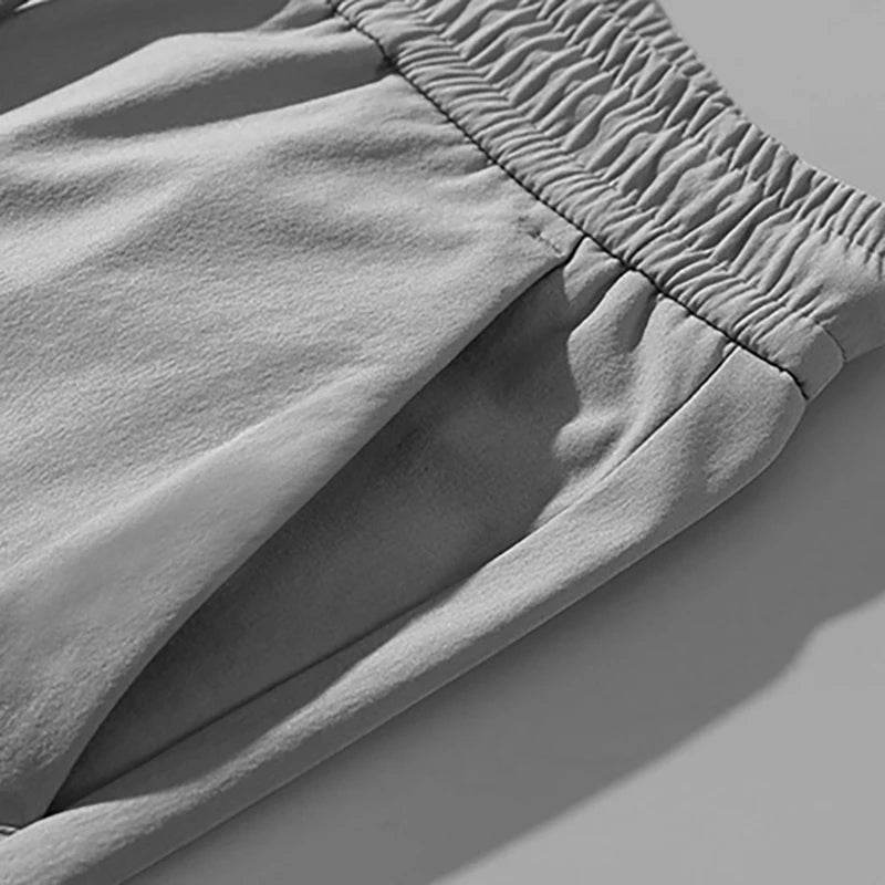 Ice Silk Men's Business Casual Pants - Lightweight, Breathable Summer Style - Buy Center US