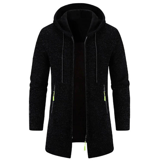 WHooHoo Men's Thin Fleece Jacket - Hooded, Casual Autumn Outerwear - Buy Center US
