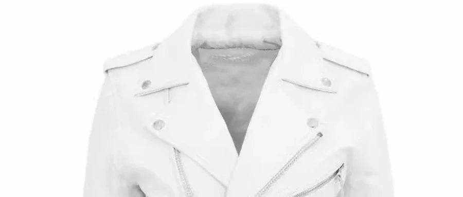 Men's White PU Leather Motorcycle Jacket - Casual Long Sleeve Coat - Buy Center US