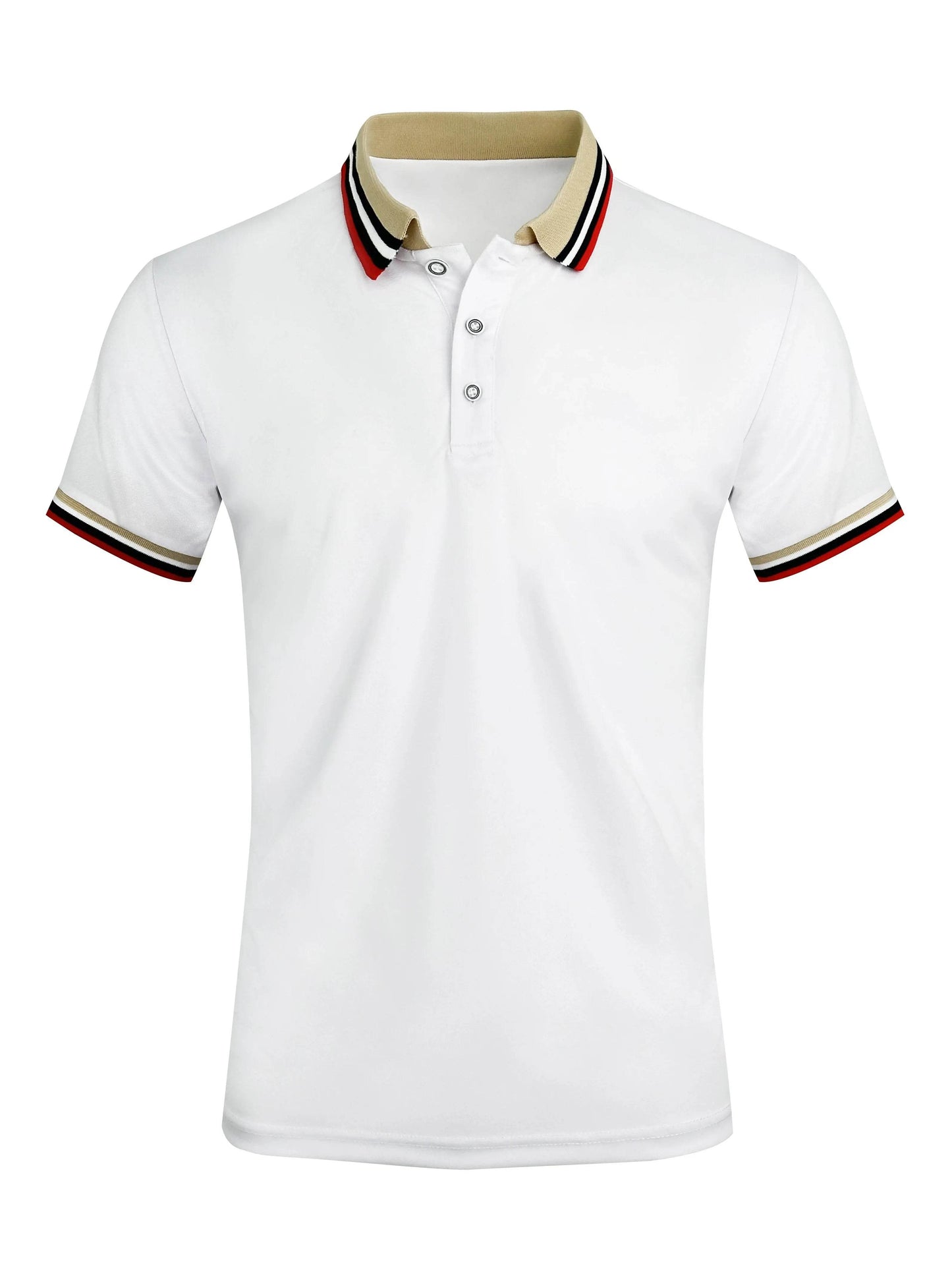 Men’s Casual Polo Shirt - Breathable Cotton, Short Sleeve, Solid Color - Buy Center US