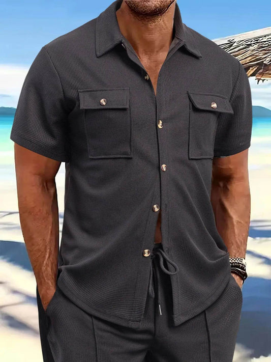 BOILEN HENG XIN Men's Casual Short Sleeve Shirt - Summer Sportswear - Buy Center US