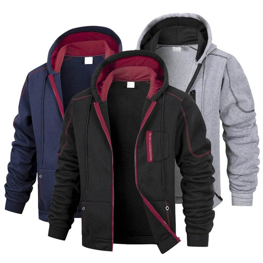 Men's Casual Sports Hoodie Coat - Slim Fit Zipper Cardigan Jacket - Buy Center US