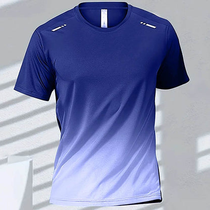 Men's Quick-Drying Gradient T-Shirts - Lightweight Casual Workout Tees - Buy Center US
