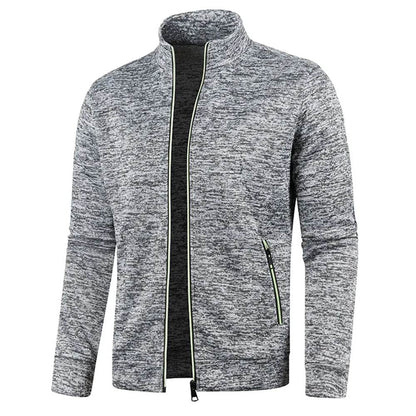 Men's Casual Thicken Jacket - Zipper Stand Collar Slim Fit Outerwear - Buy Center US