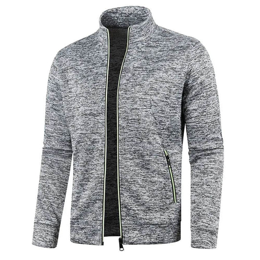 Men's Casual Thicken Jacket - Zipper Stand Collar Slim Fit Outerwear - Buy Center US