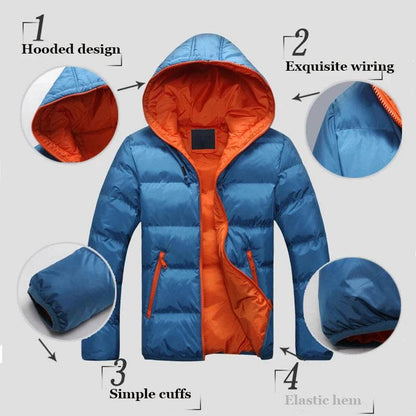 Men's Casual Hooded Parka - Waterproof Cotton Jacket for Autumn/Winter - Buy Center US