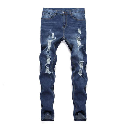 ZHANLINWU Men's Ripped Skinny Jeans - Vintage Wash Casual Denim - Buy Center US
