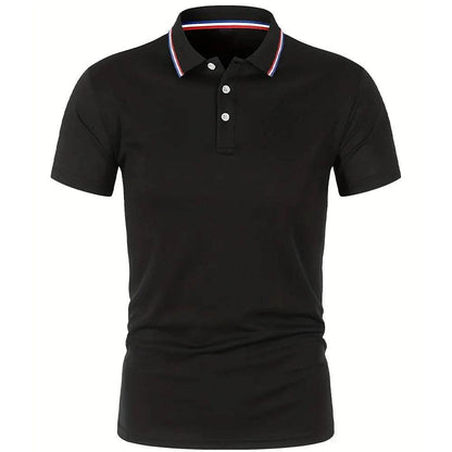 2023 Men's Summer Polo Shirt - Breathable Solid Color Casual Tee - Buy Center US