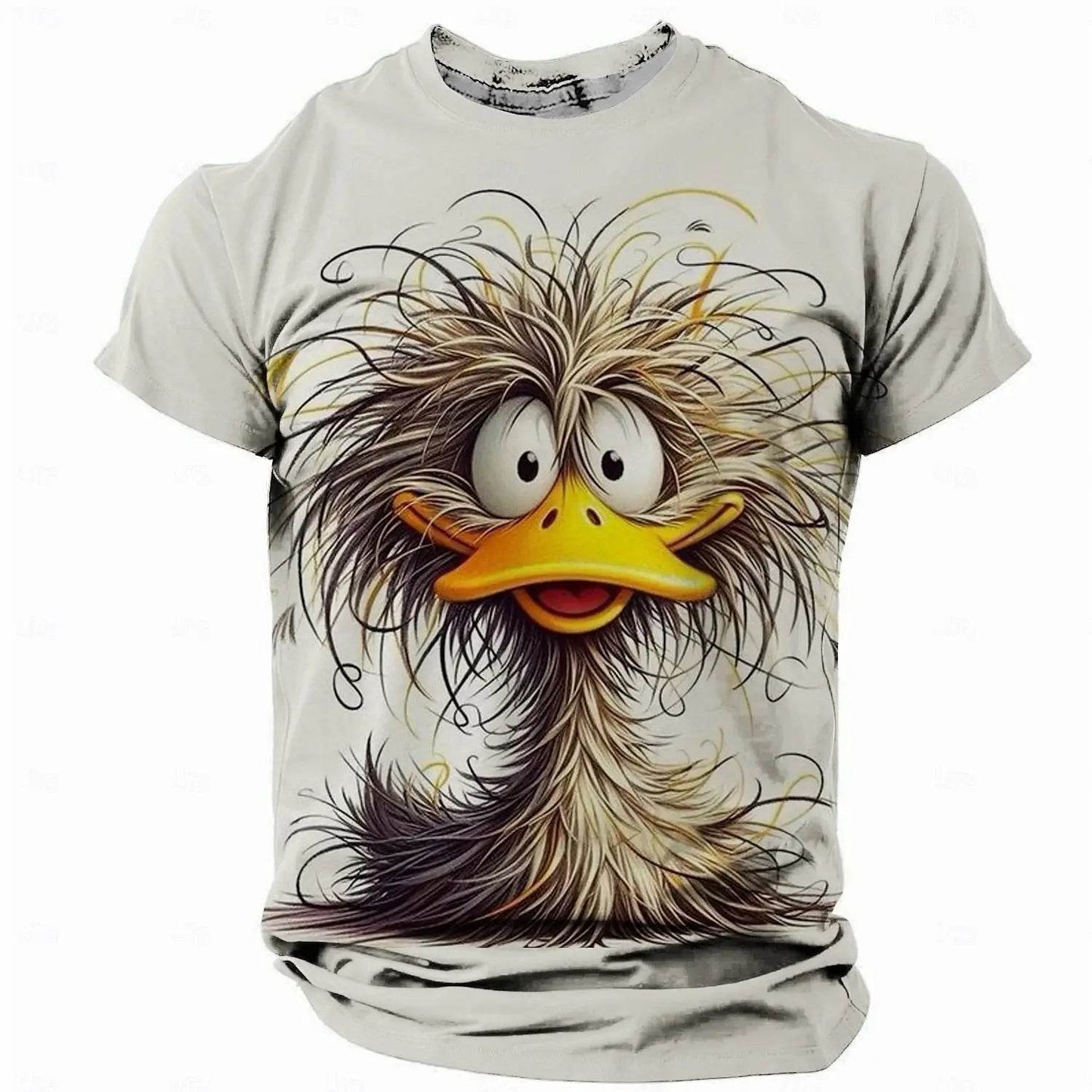 Funny Men's Oversized T-Shirt with Animal Chicken Print - Casual Summer Tee - Buy Center US