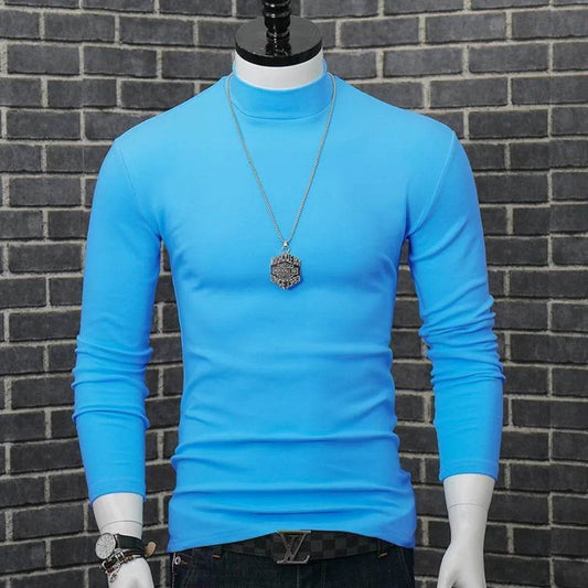 Men's Casual Turtleneck T-Shirt - Autumn Winter Slim Fit Long Sleeve - Buy Center US