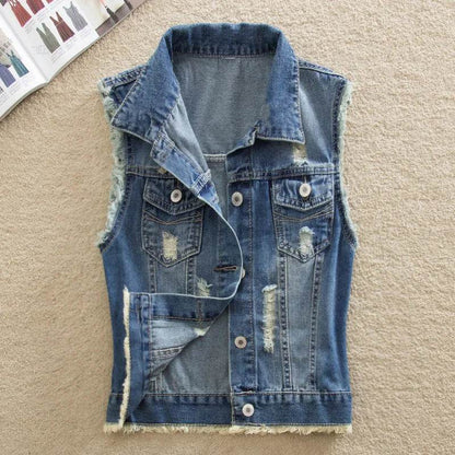 LDMSL Women's Sleeveless Denim Vest - Casual Spring Summer Top - Buy Center US