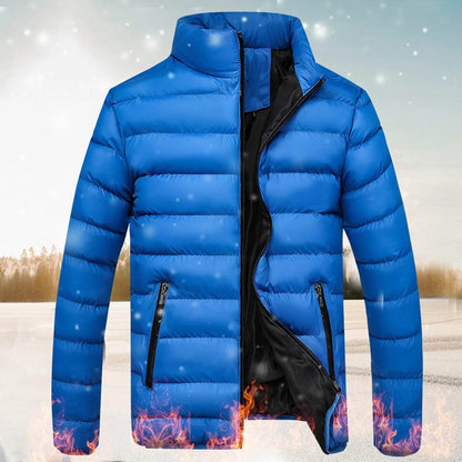 ISHOWTIENDA Men's Zipper Bubble Coat - Lightweight Windproof Puffer Jacket - Buy Center US