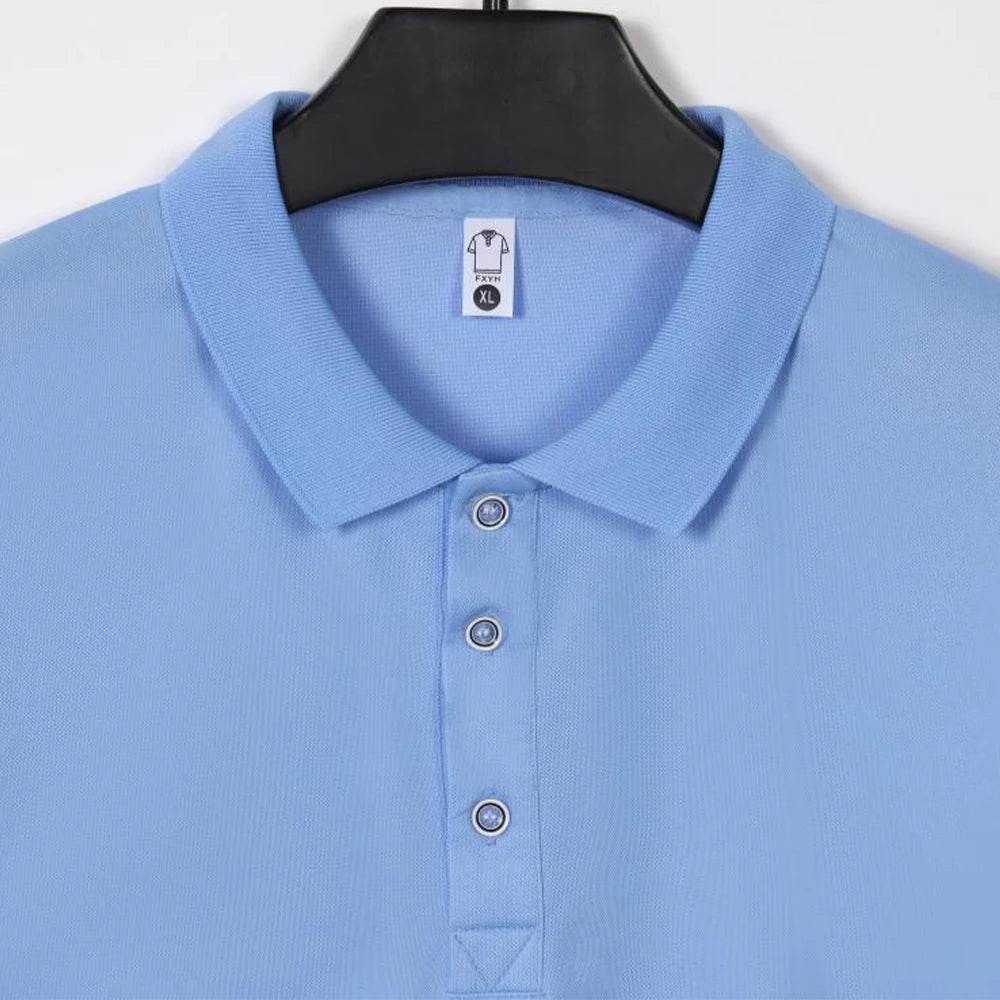 Classic Black Polo T-Shirt for Men - Casual & Breathable Summer Wear - Buy Center US