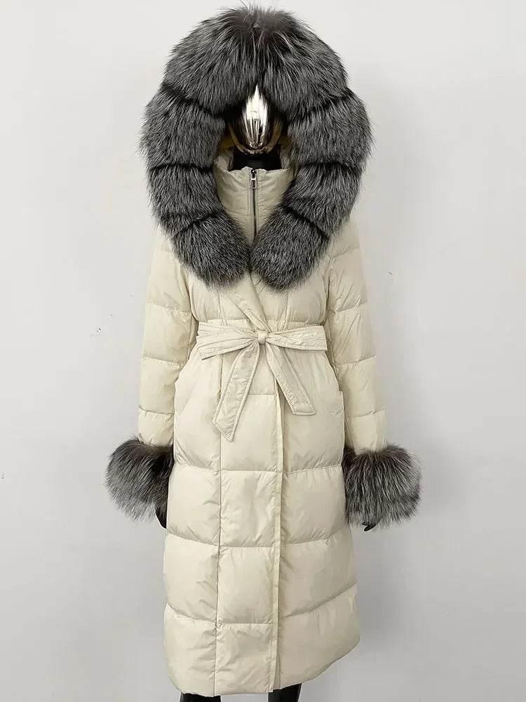 Elegant Hooded Women’s Winter Jacket - 90% Duck Down, Warm & Stylish - Buy Center US
