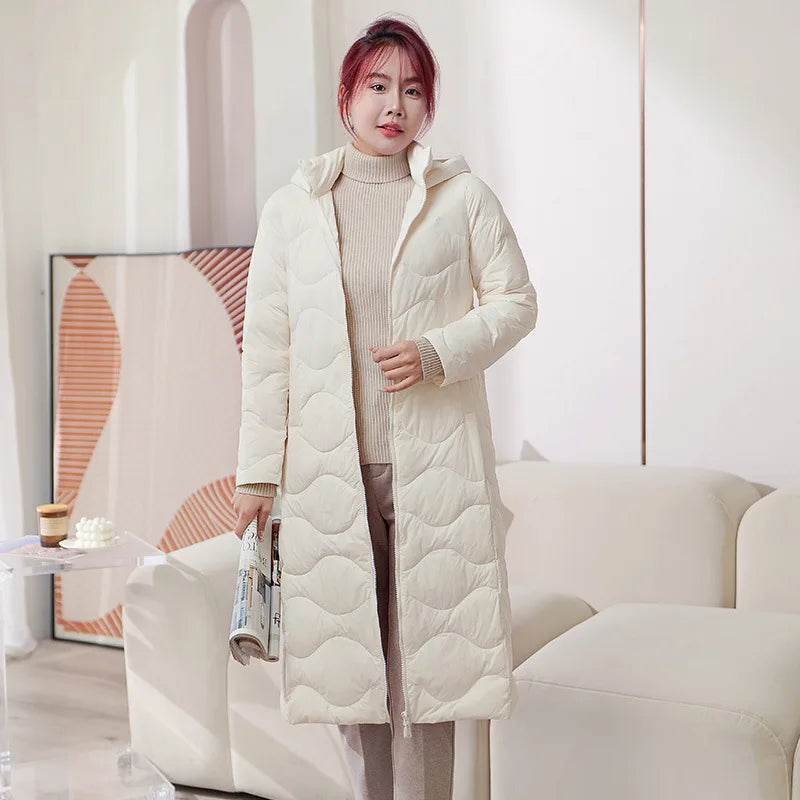Women’s Lightweight Hooded Down Jacket - Stylish & Warm for Winter - Buy Center US