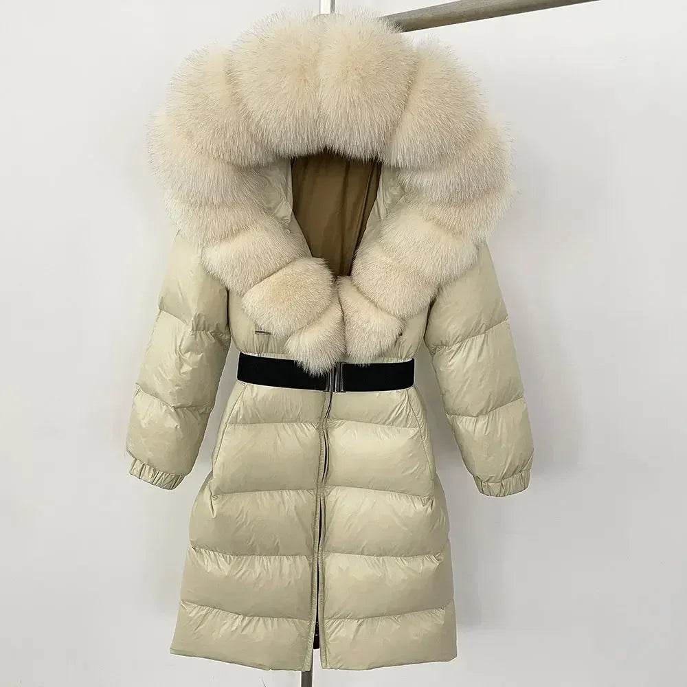 Women's Thick Warm Winter Jacket - 90% Duck Down & Fox Fur Collar - Buy Center US
