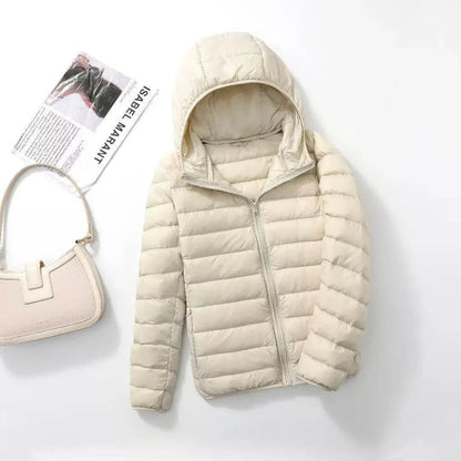 2024 Women's Hooded Puffer Jacket - Ultra Lightweight & Packable - Buy Center US