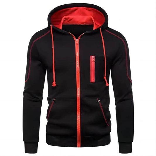 2024 Men's Hoodie Jacket - Zippered Hooded Pullover for Casual Style - Buy Center US