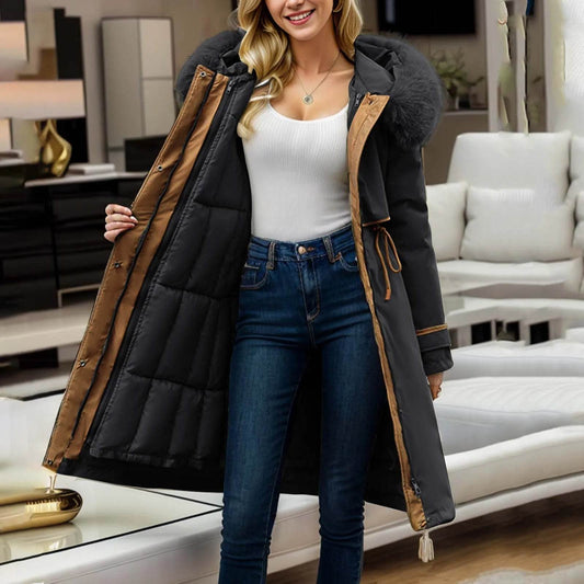 Women's Winter Coat Parka - Detachable Hood, Thickened Warm Design - Buy Center US