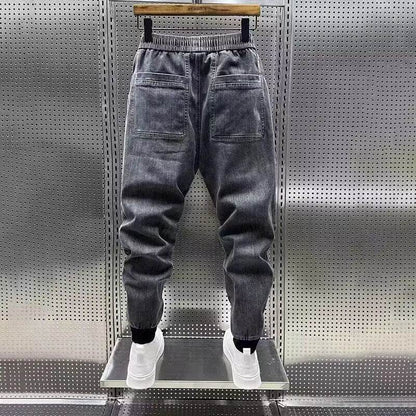 2024 Spring Autumn Men's Loose Drawstring Denim Jeans for Casual Wear - Buy Center US