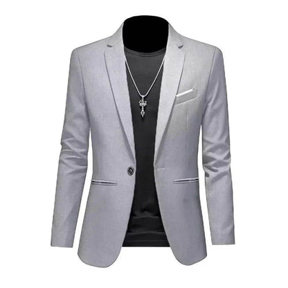 King Billion Men's Casual Business Suit Jacket - Slim Fit, Single Button - Buy Center US