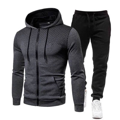 LETSNAGOU Men's Casual Zipper Fleece Sweater & Sports Hat Set - Buy Center US