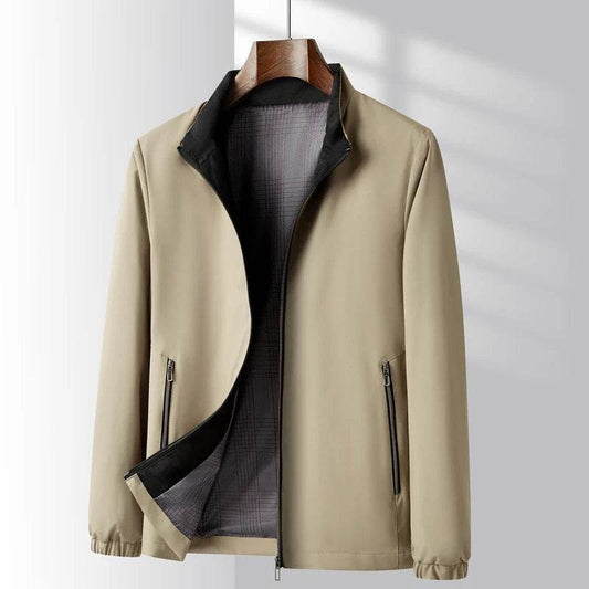 XPAY Men's Khaki Casual Jacket - Trendy 5XL Smart Bomber Coat - Buy Center US