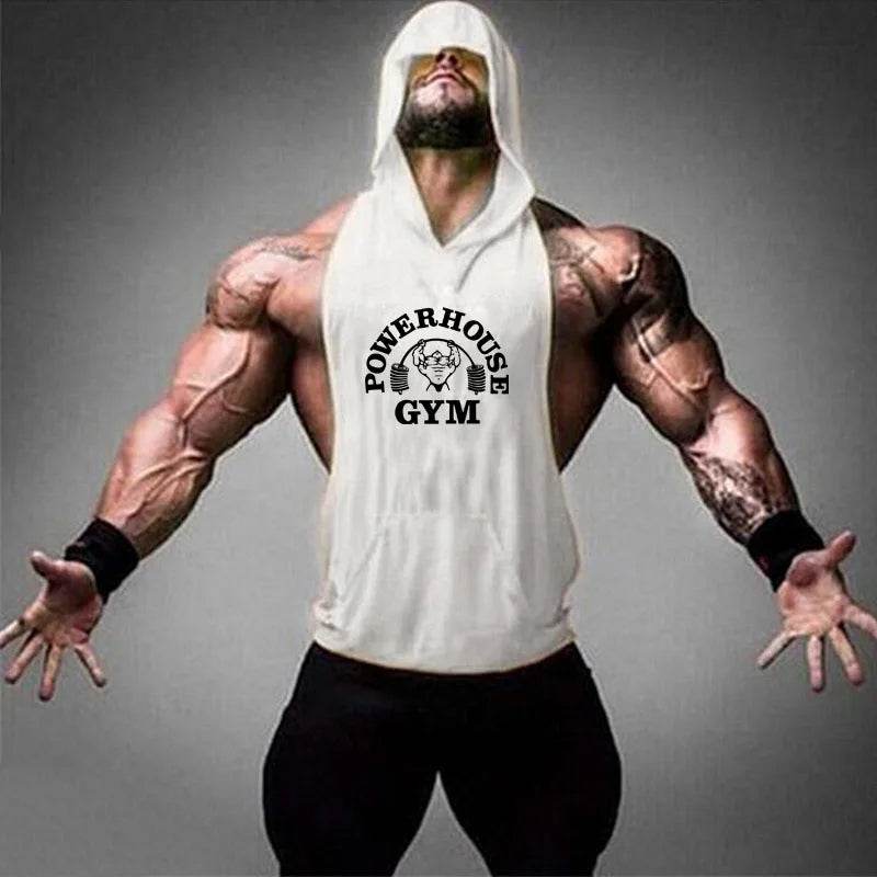 2024 Men's Cotton Tank Top - Hooded Sleeveless Gym Workout Shirt - Buy Center US