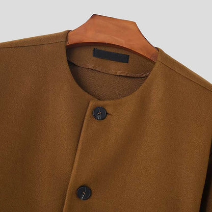 Men’s Winter 2025 Casual Jacket - Stand Collar, Detachable Hood, Checked Design - Buy Center US
