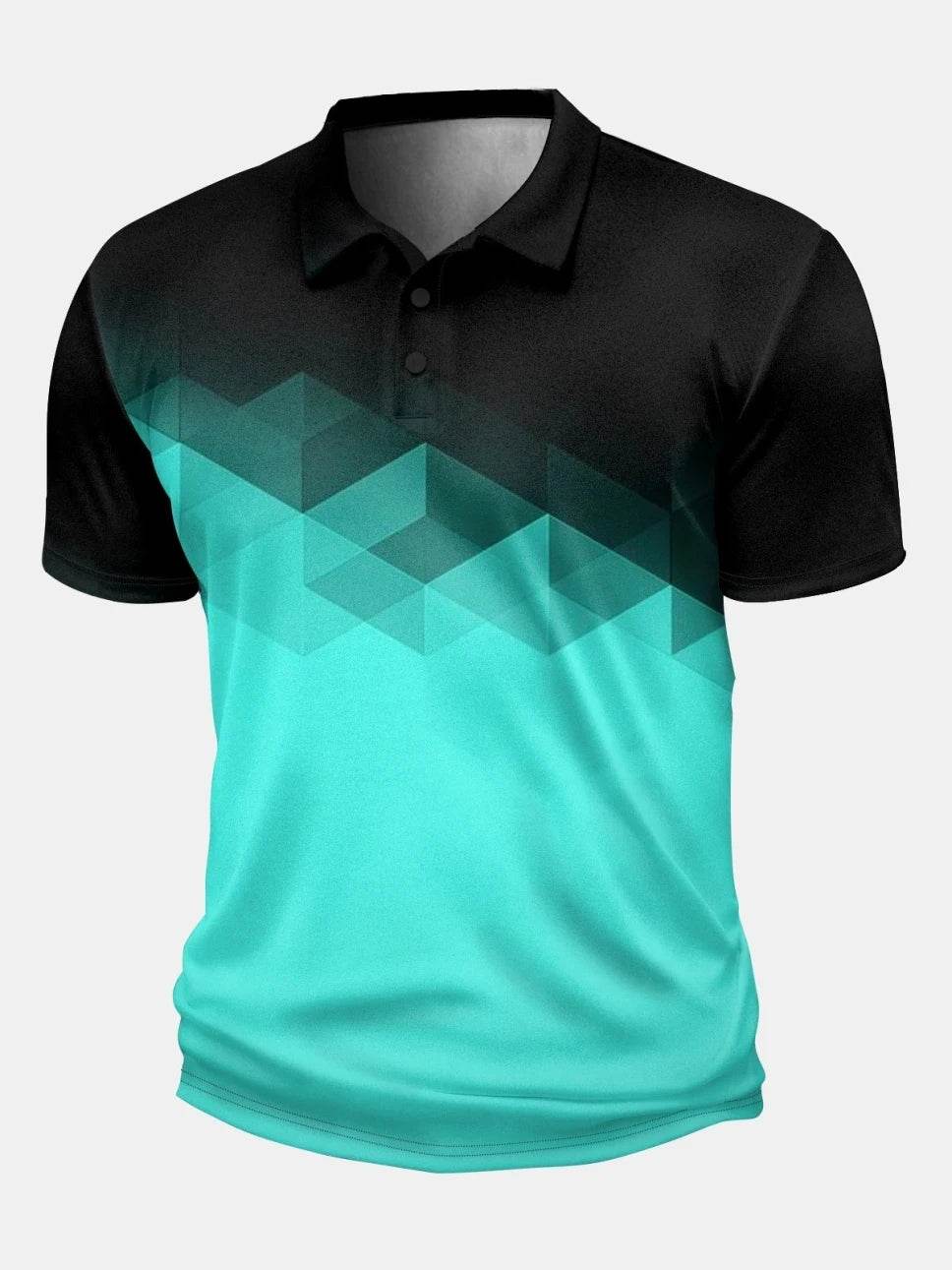 2025 Men's Casual Polo Shirt - 3D Gradient Stripe Print for Everyday Wear - Buy Center US