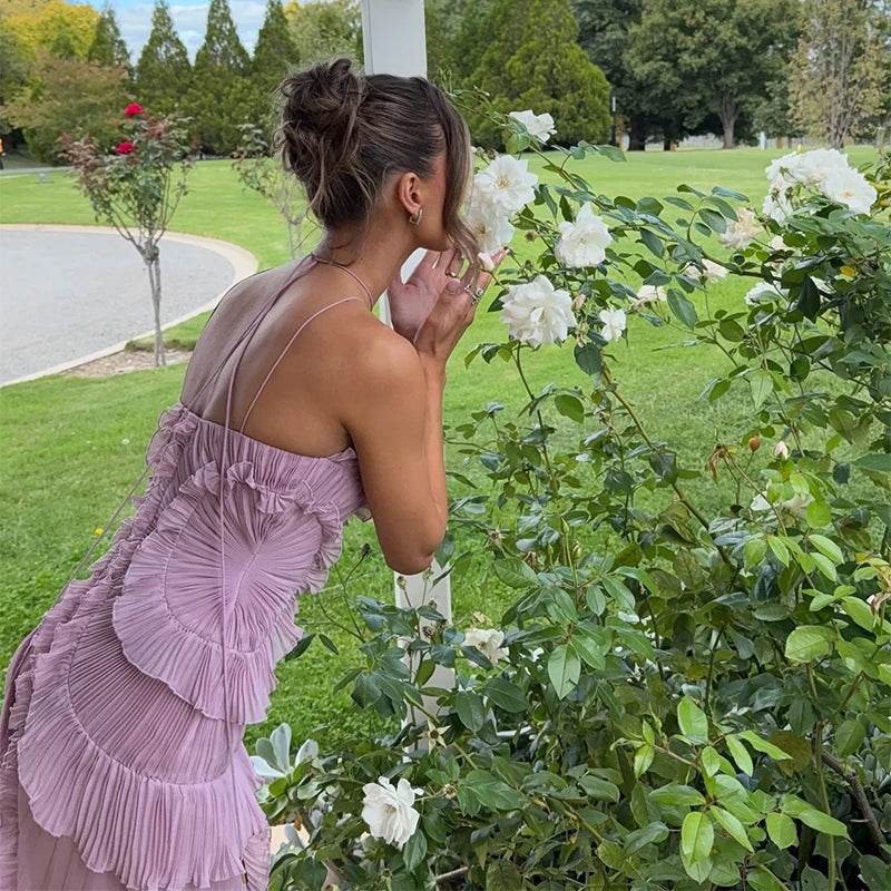 Elegant Backless Evening Gown - Stylish A-Line Party Dress for Women - Buy Center US