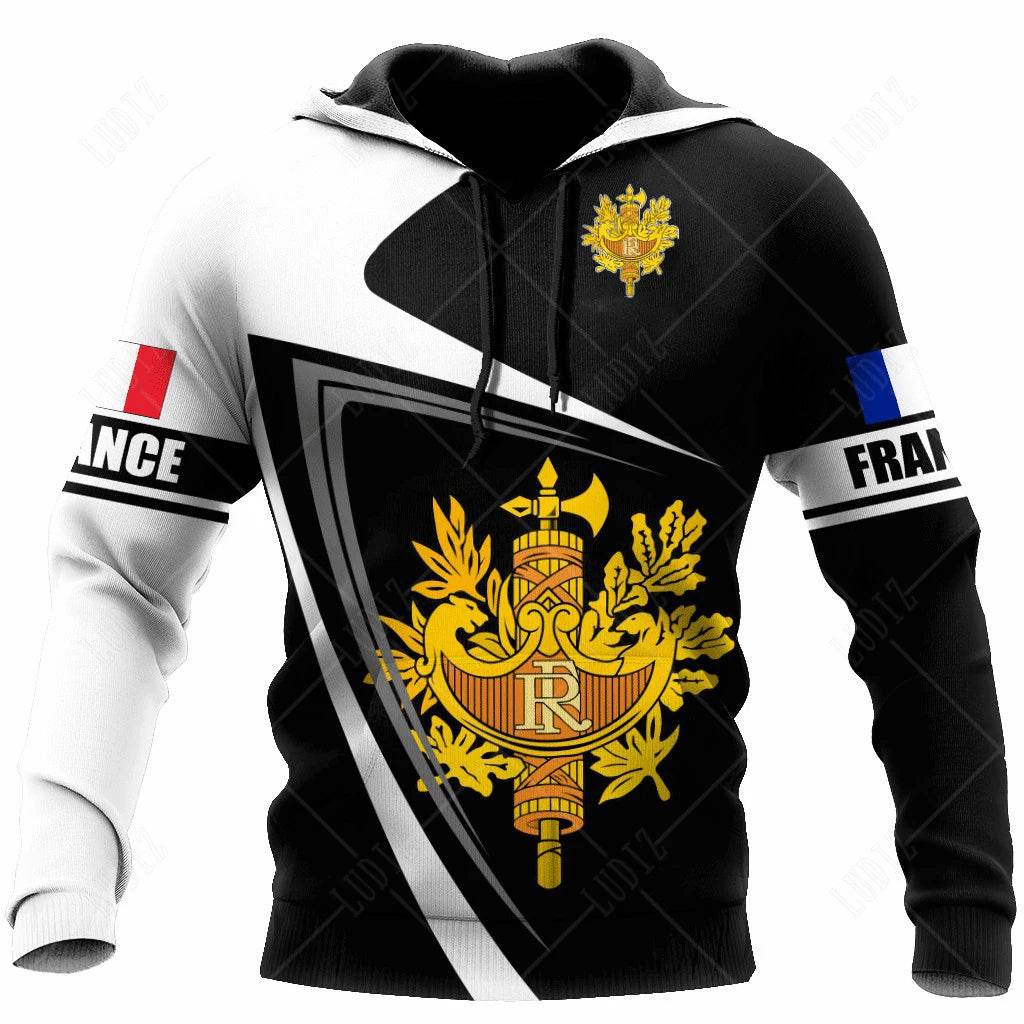 Men's 3D Print France Flag Hoodie - Casual Long Sleeve Autumn Wear - Buy Center US