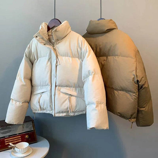 ABRINIC Women’s Casual Thicken Button-Up Puffer Jacket for Winter - Buy Center US