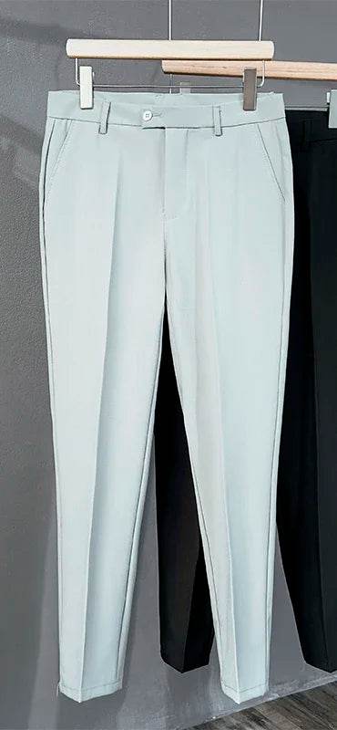 Men's Slim Fit Suit Pants - 5 Colors, Classic Business Trousers - Buy Center US