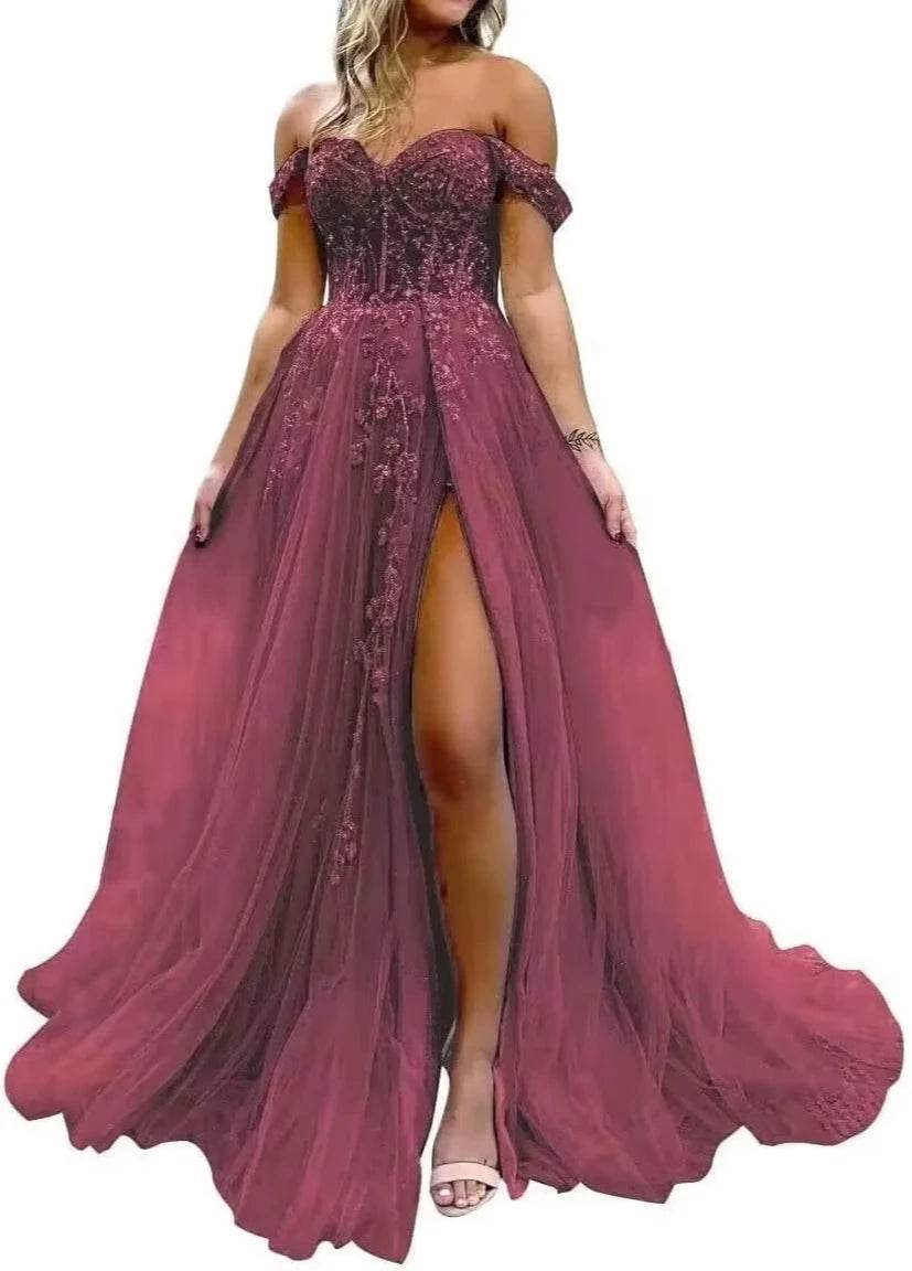 NIXUANYUAN Women's Evening Gala Dress - Sweetheart Lace A-Line Gown - Buy Center US