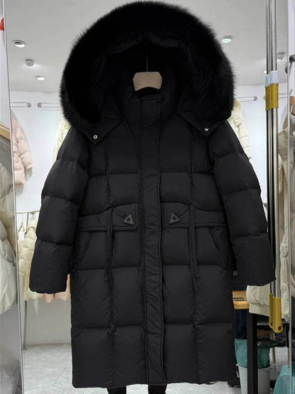 LAJWMPLXLSCN Women's Hooded Down Jacket - Thick & Knee Length - Buy Center US