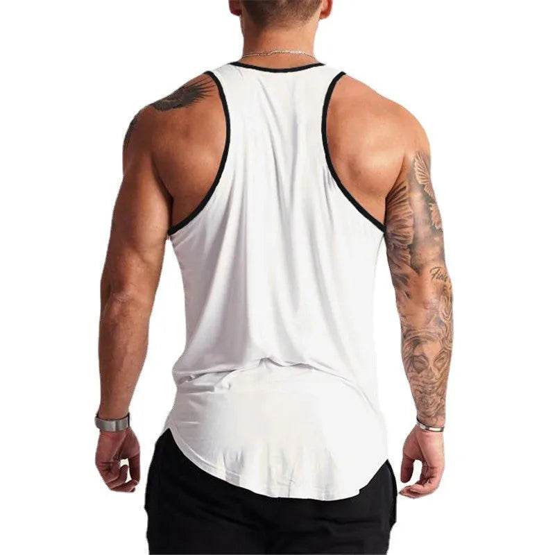 Muscleguys Men's Gym Tank Top - Casual Slim Fit Sleeveless Cotton Shirt - Buy Center US