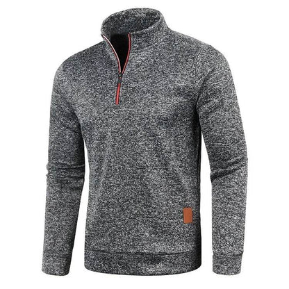 WHWR Men's Fleece Stand Collar Jacket - Slim Casual Half Zipper Pullover - Buy Center US