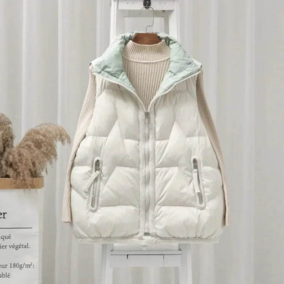 2024 Women's Sleeveless Down Vest - Ultra Light, Waterproof Winter Wear - Buy Center US