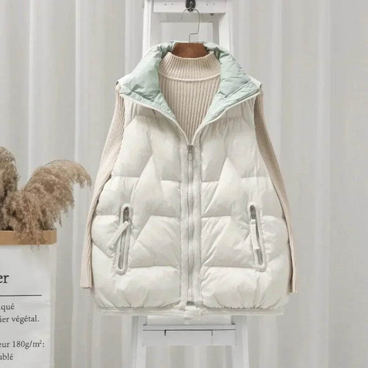 2024 Women's Sleeveless Down Vest - Ultra Light, Waterproof Winter Wear - Buy Center US