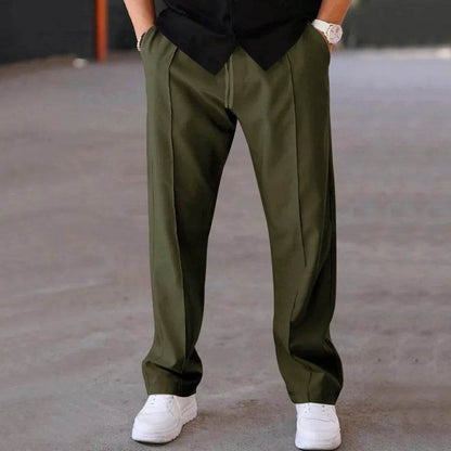 2024 Men's Casual Thin Pants - Spring/Summer Loose Straight Leg Style - Buy Center US