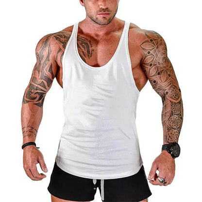 Men’s Gym Stringer Tank Top - Comfortable Cotton Workout Vest - Buy Center US