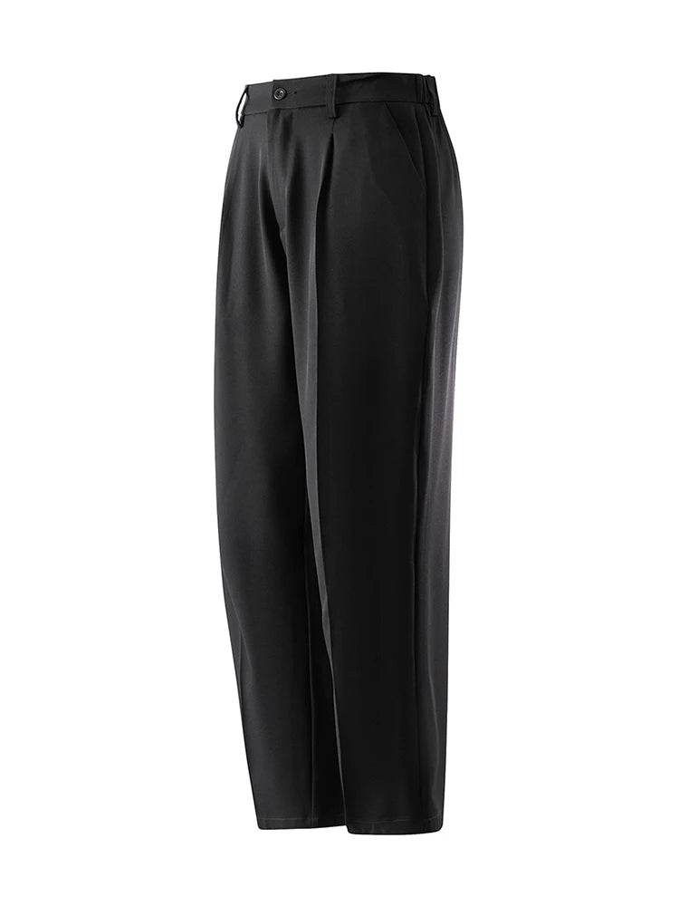 Lightweight Korean Men's Loose Slacks - Elastic Waist for Comfort - Buy Center US