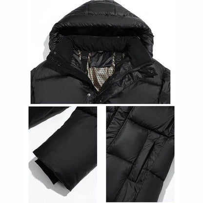 ABRINIC Women’s Hooded PU Down Coat - Oversized Casual Parka - Buy Center US