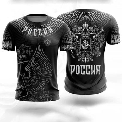 Russian Coat of Arms T-Shirt - Camouflage Casual Tee for Men & Women - Buy Center US
