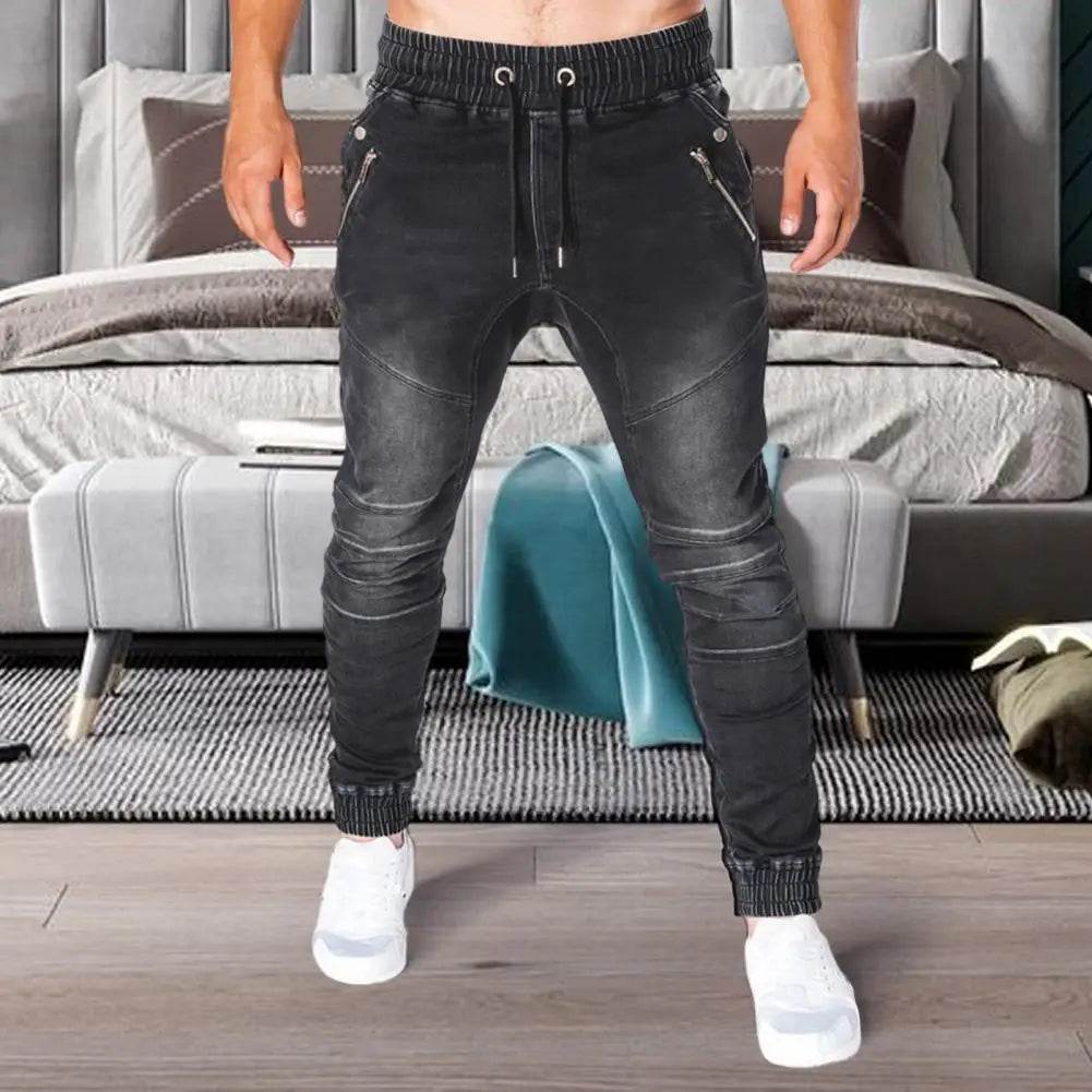 SANWOOD Men's Slim Fit Denim Jeans - Casual Ankle Tied Style - Buy Center US