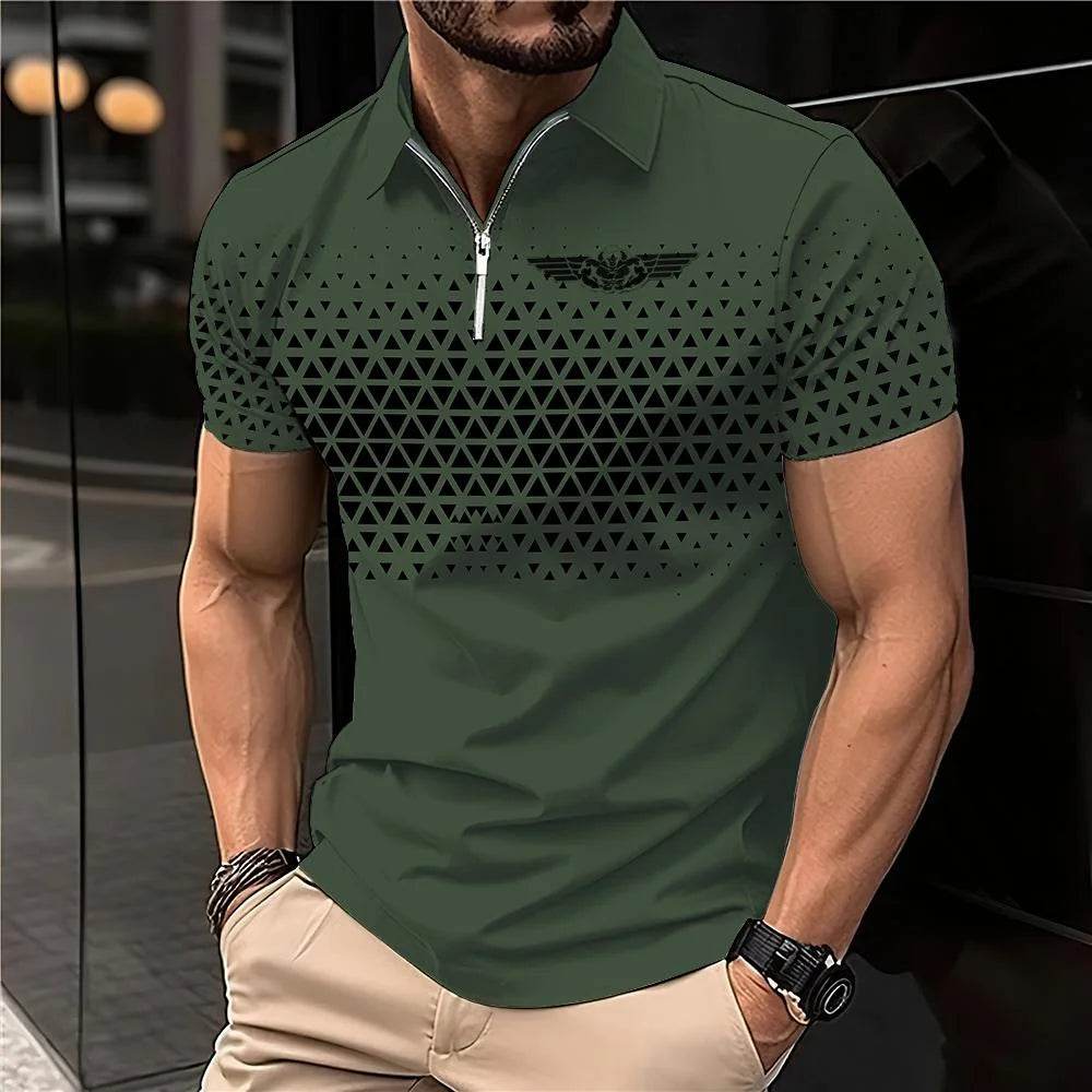 Men's Summer Casual Polo Shirt - Breathable Short-Sleeve Sport Top - Buy Center US