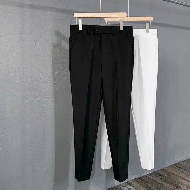 Men's Slim Fit Suit Pants - 5 Colors, Classic Business Trousers - Buy Center US