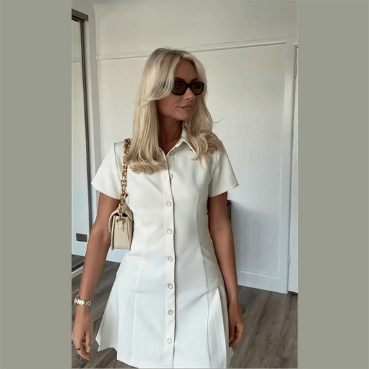 UNIZERA Women's Slim Fit Polo Dress - Casual Short Style for Spring - Buy Center US